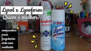 Comparativo entre Lysol e Lysoform  quem é o melhor [upl. by Aubert]