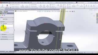 Plummer Block Video Tutorial SolidWorks Part 02  Cap [upl. by Ytisahc]