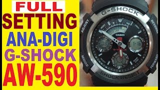 Setting Casio GShock AW590 manual for use [upl. by Terrel23]