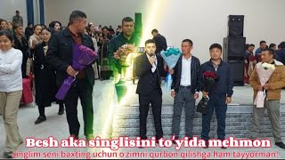 BESHTA AKA SINGLISINI TOʻYIDA MEHMON  2024 video [upl. by Eeleak612]