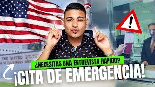 Esto es lo que DEBES SABER para pedir una CITA de EMERGENCIA  VISA 🇺🇸 2024 [upl. by Raymund]