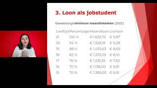 Webinar Jobstudenten  3 Loon als jobstudent januari 2021 [upl. by Sollows]