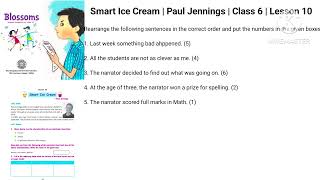 Class6 Lesson NO 10 smart ice cream Activity1 Answer Video [upl. by Clute980]