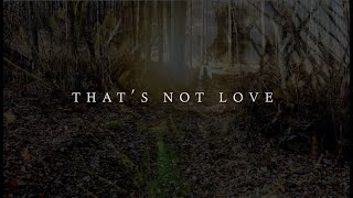 Cristabelle Braden  Thats Not Love Official Lyric Video [upl. by Enyal676]