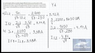 TRANSFORMADOES TRIFÁSICOS EJERCICIOS1Y2 [upl. by Anahsohs]