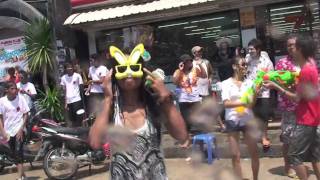 Songkran Water Fights  Lamai Koh Samui HD [upl. by Assylla]