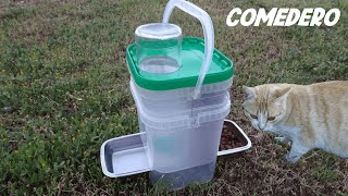 Dispensador de Comida y Agua Casero para Mascotas  Comedero Automático y Portátil  Como se Hace [upl. by Aleras]