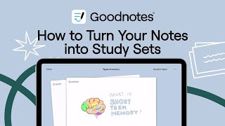 How to Turn Your Notes into Flashcards with Study Sets in Goodnotes [upl. by Wakeen]