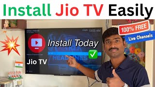 How To Install Jio TV App On Your Smart Android TV Easily   Install Jio TV in Smart TV [upl. by Grieve639]