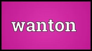 Wanton Meaning [upl. by Mareah629]