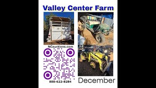 2024 December Valley Center Farm Auction NCauctionscom [upl. by Gredel]