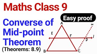 Converse of Midpoint Theorem Explained and Proved by JP Sir  Class 9 Maths Quadrilaterals Theorem [upl. by Robins]