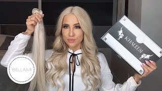 BELLAMI HAIR EXTENSIONS REVIEW  KHALEESI 280G 20quot PLATINUM [upl. by Novel]