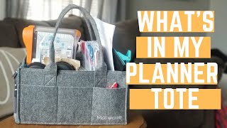 WHATS IN MY PLANNER TOTE  MOLLIE OLLIE CADDY  happyplanner Erincondren [upl. by Kallick]