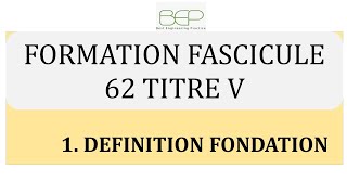 1 Géotechnique  Définition de la fondation superficielle  Fascicule 62 Titre V [upl. by Cimbura533]