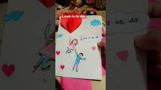 Cute love card  origami diy art shorts [upl. by Grassi]