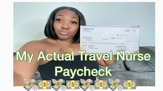 How Much Money Do Travel Nurses Make  My Actual Travel Nurse Paycheck amp Contract  Christen Renae [upl. by Rabiah]