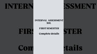 Internal assessment 1st semester full detail [upl. by Eerol]