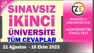 AÖF Sınavsız ikinci üniversite nasıl kayıt olunur bilgileri bölümleri şartları [upl. by Schouten]