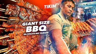 GIANT STREET FOOD BBQ sa TAGUIG CITY  3050 Pesos lang  Isaw pakpak Liempo Pork BBQ  TIKIM TV [upl. by Zoa]