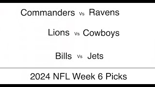 2024 NFL Week 6 Picks [upl. by Casta]