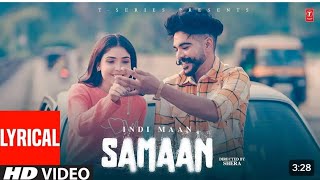 Ni Tu Hor Kithe Dil La Liya Song Samaan Video with lyrics  Indi Maan   Latest Punjabi Songs [upl. by Gavette]