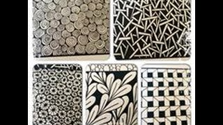 ♥ Idées Zentangle n°1 ♥ 6 motifs différents faciles à reproduire ♥ [upl. by Milano]