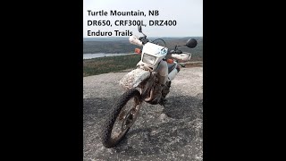 Climbing Turtle Mountain NB on a DR650 Dirt Bike Rescue Day [upl. by Ecnerual]