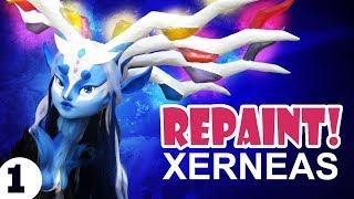 PART 1 Repaint Xerneas Legendary Pokemon Custom OOAK DOll [upl. by Frye]