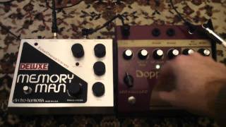 Lovetone Doppelganger with Electro Harmonix Deluxe Memory Man [upl. by Aneeuqal161]