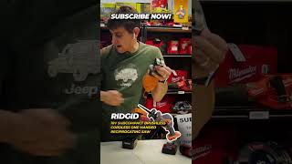 How to put a blade on a Ridgid 18V SubCompact Brushless Cordless OneHanded Reciprocating Saw [upl. by Gnemgnok414]