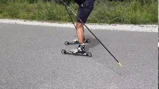 Rollerski braking techniques [upl. by Siramaj]