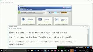 How to block unwanted Website Using ZoneAlarm Antivirus  Firewall [upl. by Aydiv1]