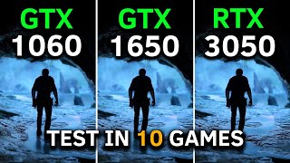 GTX 1060 vs GTX 1650 vs RTX 3050  Test In 10 Games at 1080p [upl. by Kra]