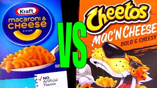 Kraft Macaroni amp Cheese vs Cheetos Bold and Cheesy MacN Cheese FoodFights Reviews the Best Mac [upl. by Eizeerb859]