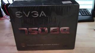 EVGA 750 BQ Unboxing and Install [upl. by Hinze]