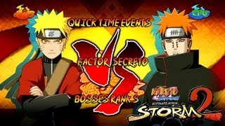 Naruto Ultimate Ninja Storm 2 1080p Final Boss 9 Pain Rank S  Naruto Sennin vs Pain Factor Secreto [upl. by Edik]