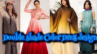 Two tone color dress designDouble shade Color dressingstyleParty wear 202425doubleshadedress [upl. by Ahsiekar810]