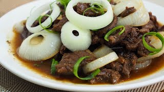 BISTEK TAGALOG  BEEF STEAK [upl. by Alvord256]