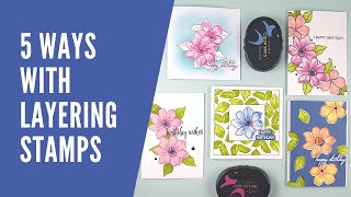 5 Ways to Create Handmade Birthday Card with Altenew Layering Stamps [upl. by Lenhard304]