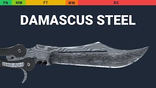 Butterfly Knife Damascus Steel  Skin Float And Wear Preview [upl. by Ordisy647]