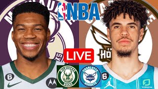 LIVE MILWAUKEE BUCKS vs CHARLOTTE HORNETS  NBA  PLAY BY PLAY  SCOREBOARD [upl. by Ayinat433]