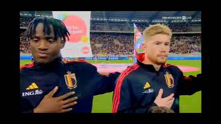 Belgium vs Wales National Anthem  UEFA Nations League 202223 [upl. by Ailec]