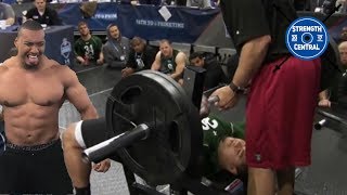 Larry Wheels Breaks NFL Combine Bench Record [upl. by Eiramac]