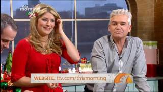 Holly Willoughby starts to singthen cant stop laughing [upl. by Ahsenroc]