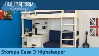 Stompa Casa 3 Highsleeper Bed  Charlies Bedroom [upl. by Kus]