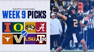 Picks for EVERY Top 25 game in College Football Full Week 9 Predictions [upl. by Torray3]