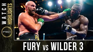 Fury vs Wilder 3 HIGHLIGHTS October 9 2021 [upl. by Xxam357]