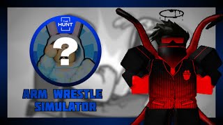 How to Get The HUNT Badge in Arm Wrestle Simulator in ROBLOX THE HUNT  EVENT [upl. by Geordie]