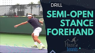 SemiOpen Stance Forehand Drill [upl. by Suilienroc170]